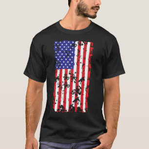 Camiseta Bandera de los Estados Unidos en un patrón angusti