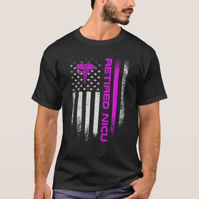 Camiseta Bandera de los Estados Unidos Jubilado Enfermera I (Anverso)