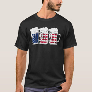 Camiseta Bandera de los Estados Unidos Merica Bebida Hombre