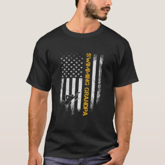 Camiseta Bandera de los Estados Unidos Orgullosa Natación A