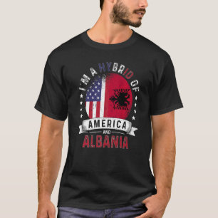 Camiseta Bandera de los Estados Unidos Patriota Albania