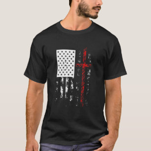 Camiseta Bandera de los Estados Unidos Religioso Jesús Vent