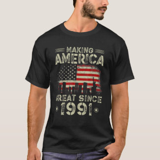 Camiseta Bandera de los Estados Unidos Retro 31er cumpleaño