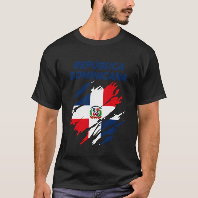 Camiseta Bandera de los fans de República Dominicana (Anverso)