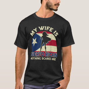 Camiseta Bandera de los hombres de Puerto Rico Mi esposa es