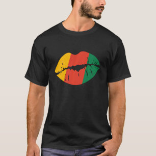 Camiseta Bandera de los labios africanos Melanin Hombres de