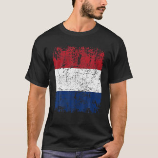 Camiseta Bandera de los PAÍSES BAJOS Hombres Vintage Mujere