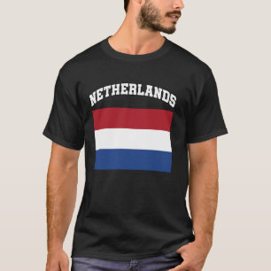 Camiseta Bandera de los Países Bajos Negrita Neerlandesa Or