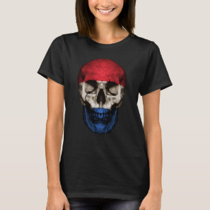 Camiseta Bandera de los Países Bajos Skull Dutch Roots Orgu