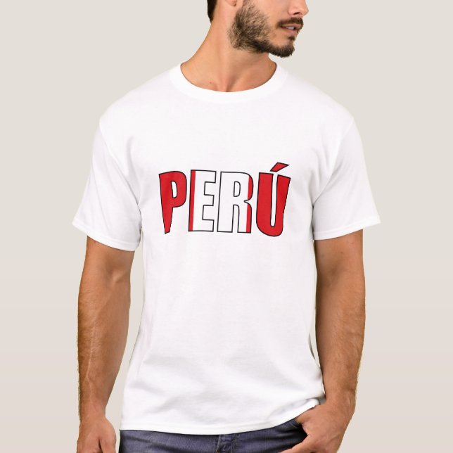 Camiseta Bandera de los Peruvian de Perú (Anverso)