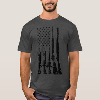 Camiseta Bandera de los rifles estadounidenses (aflicción n