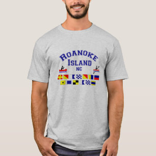 Camiseta Bandera de los Sig del NC de la isla de Roanoke