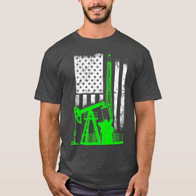 Camiseta Bandera de los yacimientos petrolíferos Estados Un (Anverso)
