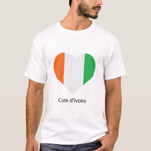 Camiseta Bandera de Love Cote d'lvoire