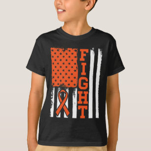 Camiseta Bandera de lucha contra la leucemia por cáncer de 