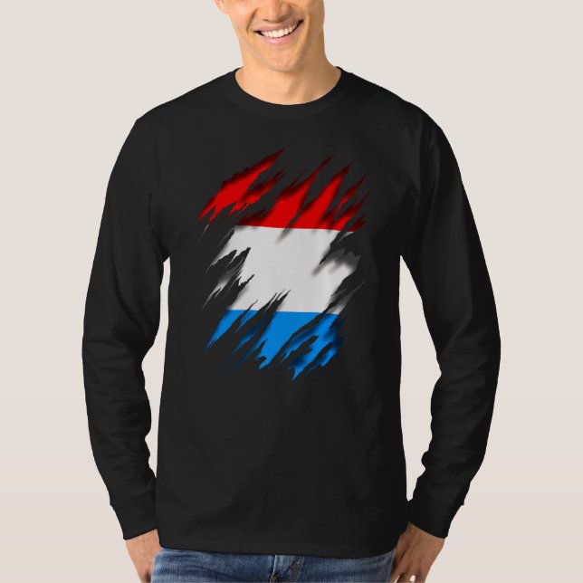 Camiseta Bandera de Luxemburgo (Anverso)