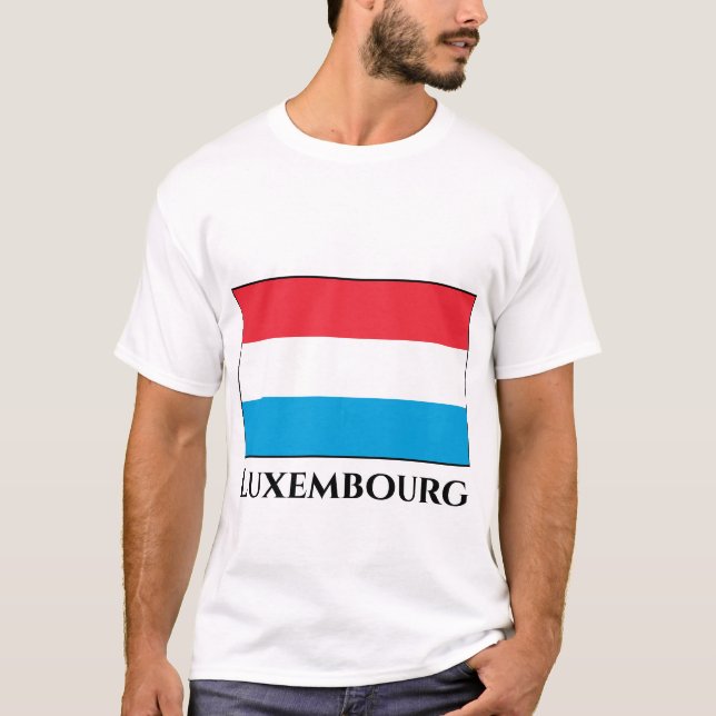Camiseta Bandera de Luxemburgo (Anverso)