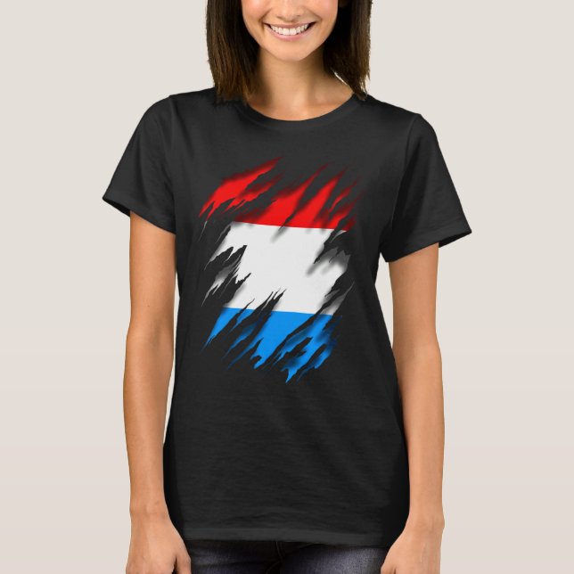 Camiseta Bandera de Luxemburgo (Anverso)