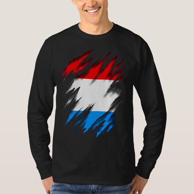 Camiseta Bandera de Luxemburgo (Anverso)