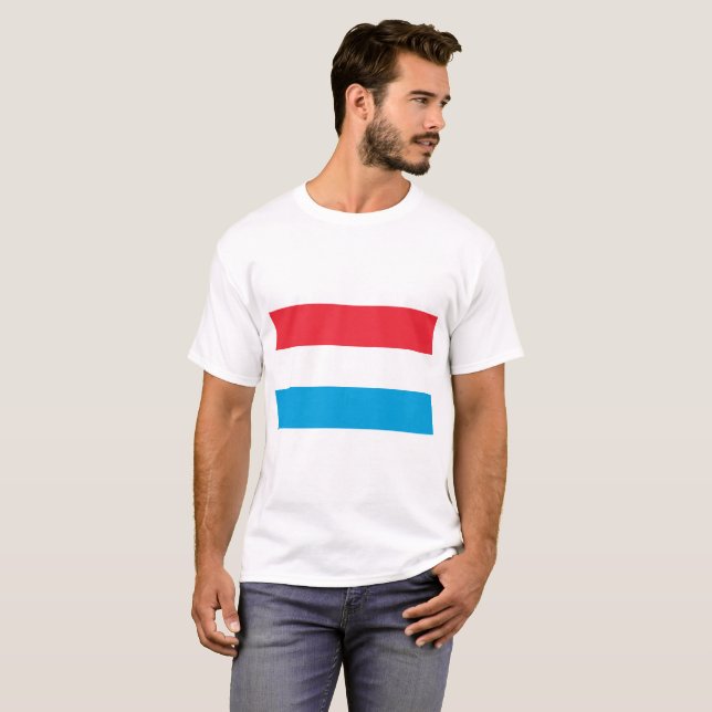 Camiseta Bandera de Luxemburgo (Anverso completo)