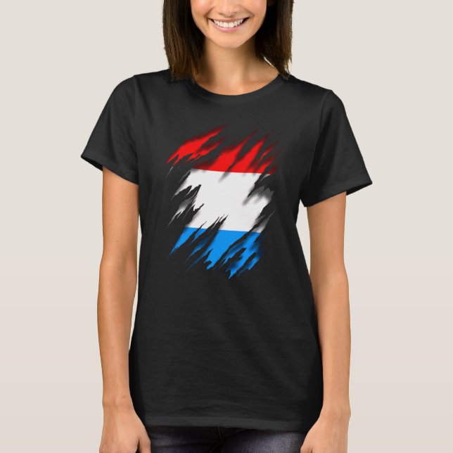 Camiseta Bandera de Luxemburgo (Anverso)