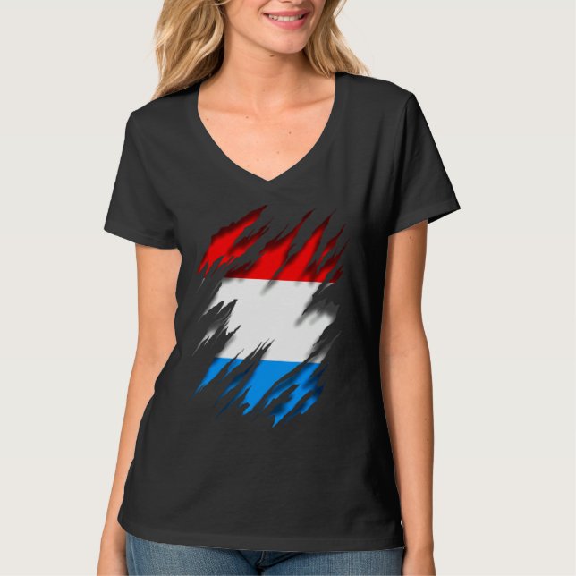 Camiseta Bandera de Luxemburgo (Anverso)