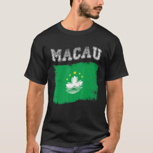 Camiseta Bandera de Macao Destino turístico vacacional Band
