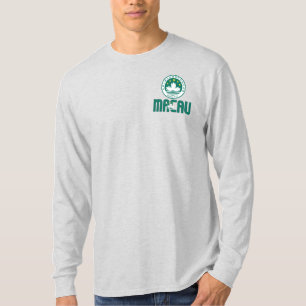 Camiseta Bandera de Macao y Patriótico del Escudo de Armas