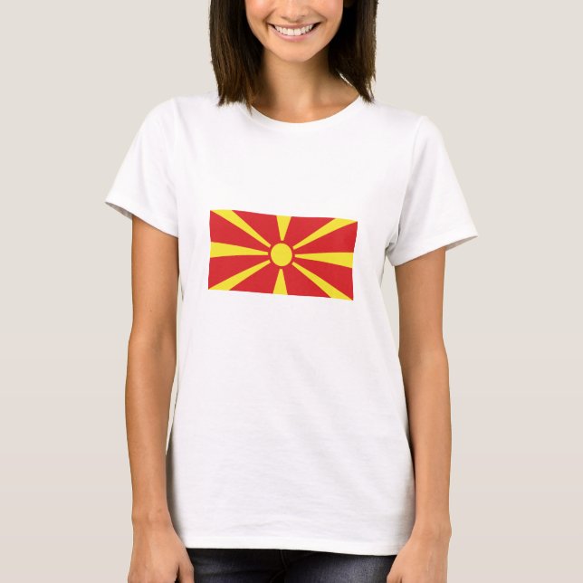 Camiseta Bandera de Macedonia del Norte (Anverso)