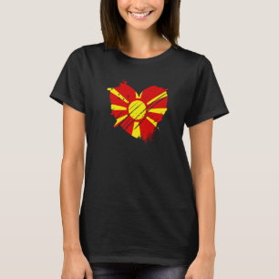 Camiseta Bandera de Macedonia del Norte Amo el ADN Macedoni
