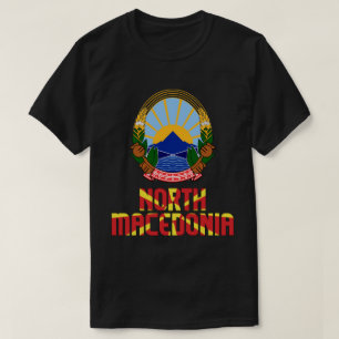Camiseta Bandera de Macedonia del Norte y Patriótico del Es