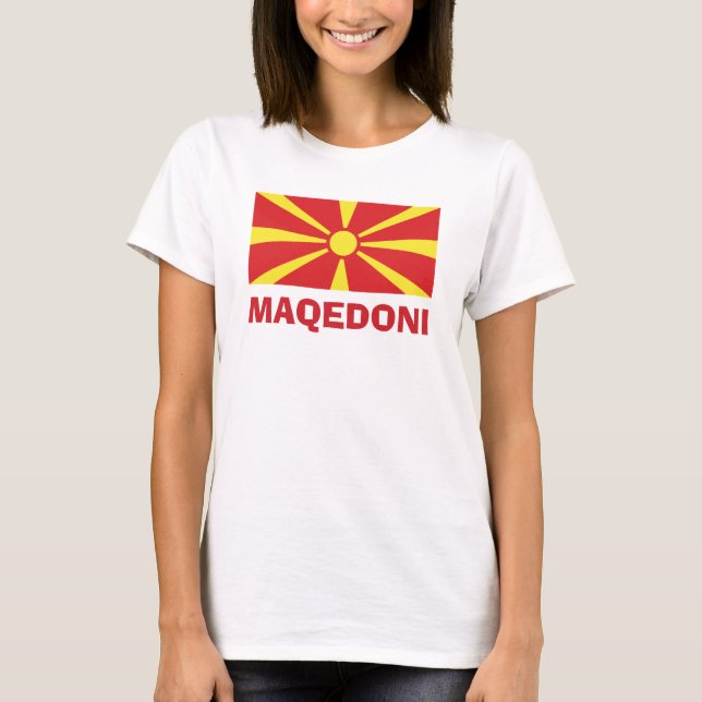 Camiseta Bandera de Macedonia Maqedoni T-Shirt (Anverso)