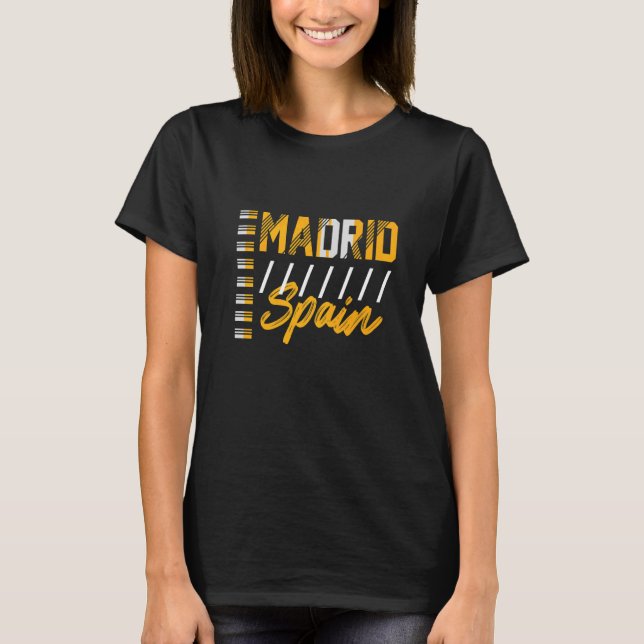 Camiseta Bandera de Madrid Vacaciones en España (Anverso)