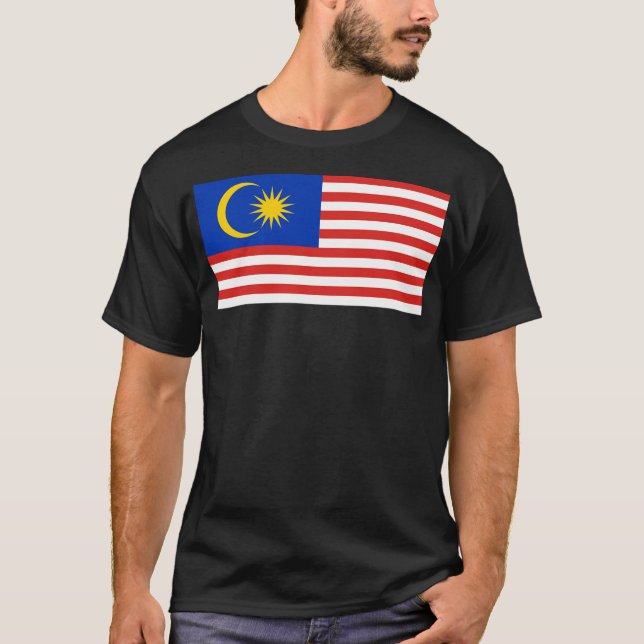 Camiseta Bandera de Malasia (Anverso)