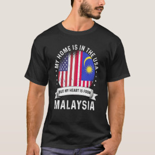 Camiseta Bandera de Malasia Americana Patriota Crece Orgull