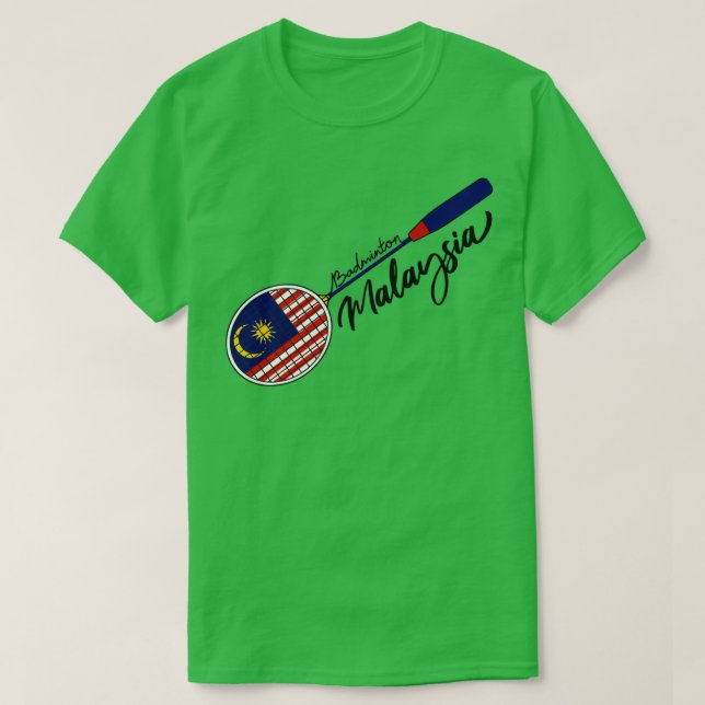 Camiseta Bandera de Malasia Racquet Racket Sports M (Diseño del anverso)