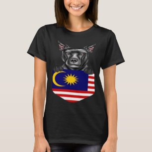 Camiseta Bandera De Malasia Staffordshire Bull Terrier Dog 
