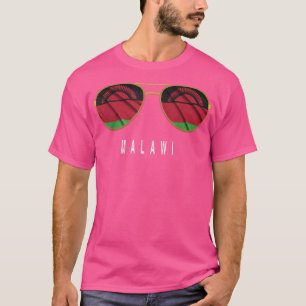 Camiseta Bandera de Malawi Gafas de sol del orgullo malauí 