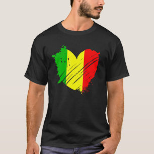 Camiseta Bandera De Mali Que Amo Mali Es En Mi Adn Para Los