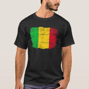 Camiseta Bandera De Mali Vintage Para Mali