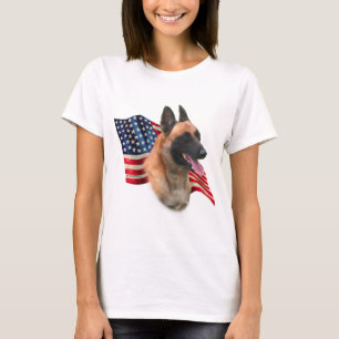 Camiseta Bandera de Malinois del belga