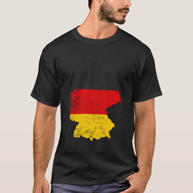 Camiseta Bandera de mapa alemana Orgullo alemán Deutschland (Anverso)