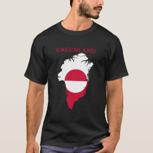 Camiseta Bandera de Mapa de Groenlandia Clásico
