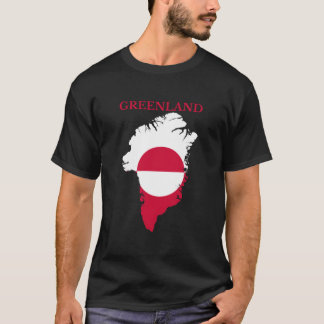 Camiseta Bandera de Mapa de Groenlandia Clásico