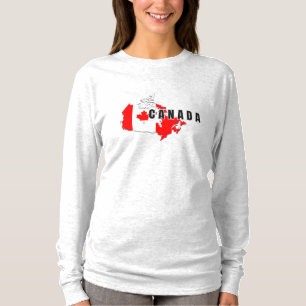 Camiseta Bandera de mapa de guiones modernos y sencillos de