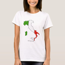 Camiseta Bandera de mapa de Italia