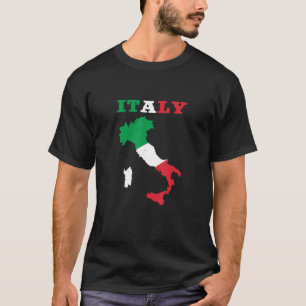Camiseta Bandera de mapa de Italia Orgullo italiano 1