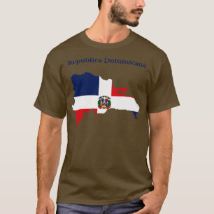 Camiseta Bandera de mapa de República Dominicana