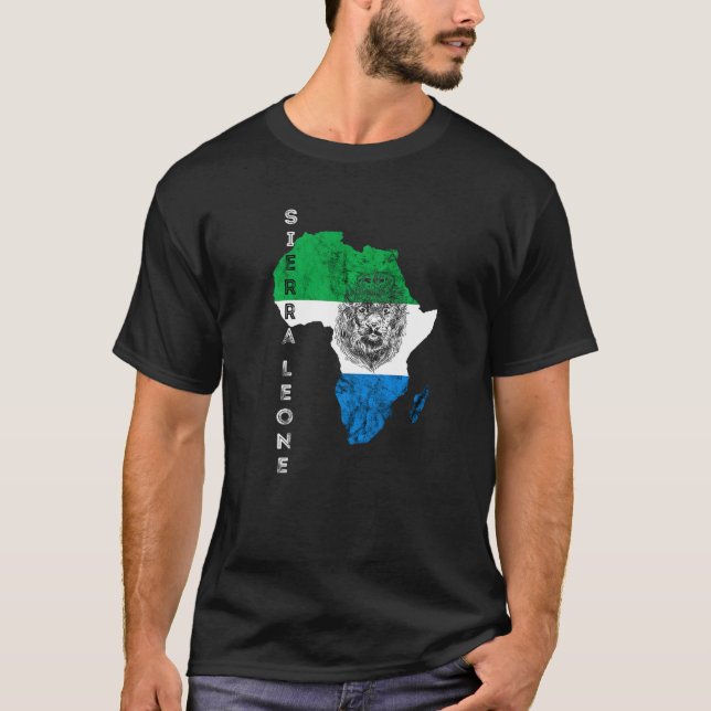 Camiseta Bandera De Mapa De Sierra Leona De La Raíz Del Org (Anverso)