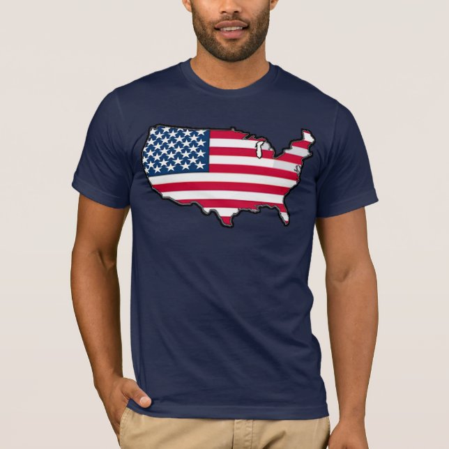 Camiseta Bandera de mapa estadounidense del ganador del PRE (Anverso)